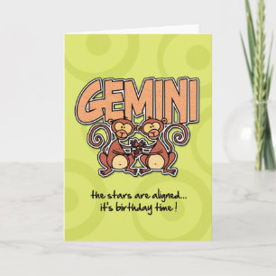 Zodiac Birthday - Gemini Karte