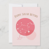 Zodiac Birthday Leo Flat Card (Vorderseite)