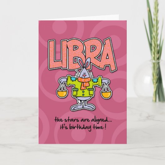 Zodiac Birthday - Libra Karte (Vorderseite)