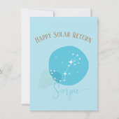 Zodiac Birthday Scorpio Flat Card (Vorderseite)