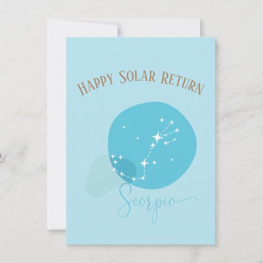 Zodiac Birthday Scorpio Flat Card (Vorderseite)