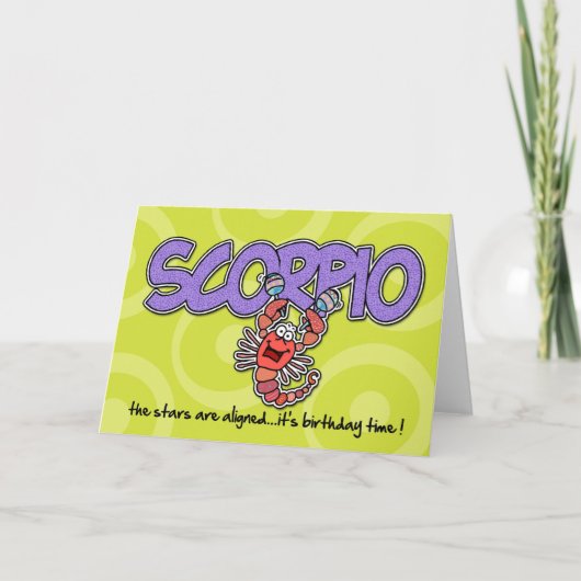 Zodiac Birthday - Scorpio Karte (Vorderseite)