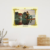 ZODIAC BIRTHDAY SIGNS / AQUARIUS POSTER (Küche)