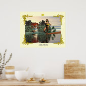 ZODIAC BIRTHDAY SIGNS / AQUARIUS POSTER (Küche)