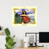 ZODIAC BIRTHDAY SIGNS / AQUARIUS POSTER (Heimbüro)