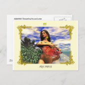 ZODIAC BIRTHDAY SIGNS / AQUARIUS POSTKARTE (Vorne/Hinten)