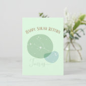 Zodiac Birthday Taurus Flat Card (Stehend Vorderseite)