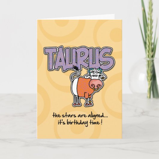 Zodiac Birthday - Taurus Karte (Vorderseite)