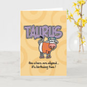 Zodiac Birthday - Taurus Karte (Gelbe Blume)