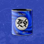 Zodiac Blue Pisces Tasse