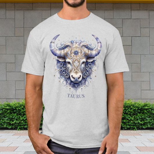 Zodiac Bull Symbol Celestial Fantasy Taurus Mens T-Shirt