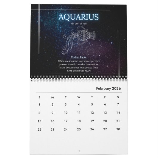 Zodiac Calander 2024 Kalender Astrologie (Feb 2026)
