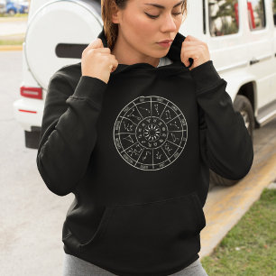 Zodiac Calendar Wheel   Sternenkonstellationen Hoodie