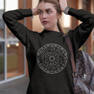 Zodiac Calendar Wheel Sternenkonstellationen Sweatshirt
