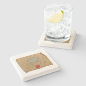 Zodiac - Cancer - Coaster Steinuntersetzer (Seitenansicht)