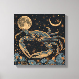 Zodiac Cancer Crab Horoskop Astrologie Kunst Leinwanddruck