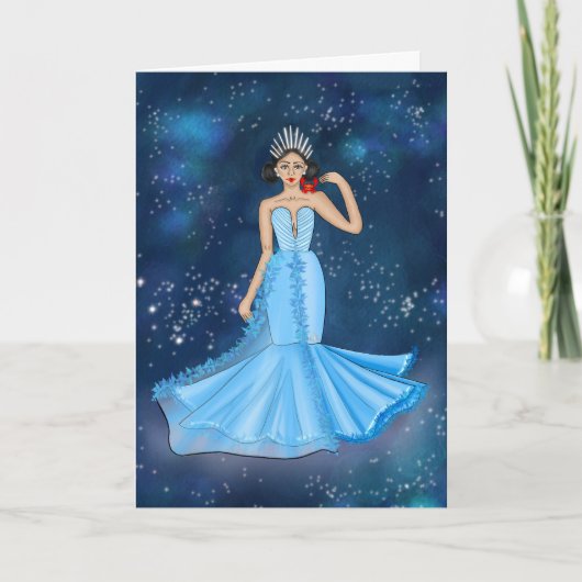 Zodiac Cancer Goddess Illustration Geburtstag Karte (Vorderseite)