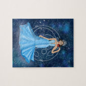 Zodiac Cancer Goddess Illustration mit Mond Puzzle (Horizontal)