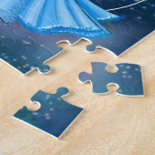 Zodiac Cancer Goddess Illustration mit Mond Puzzle (Seite)