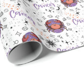 Zodiac Cancer Wrapping Paper Geschenkpapier (Rolleneckpunkt)