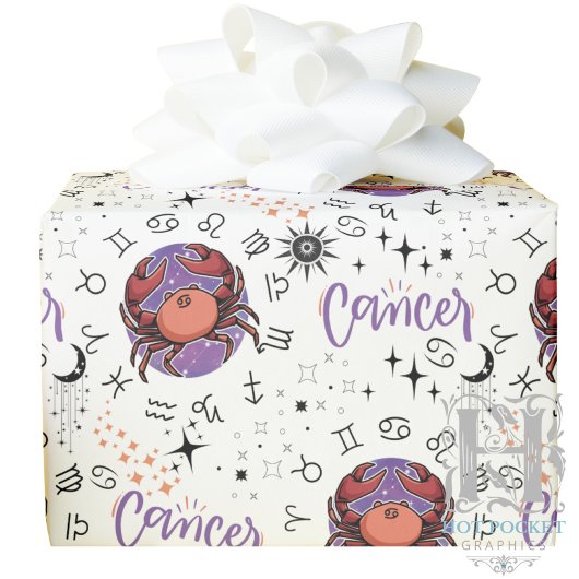 Zodiac Cancer Wrapping Paper Geschenkpapier
