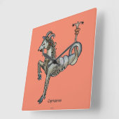 Zodiac: Capricorn, 1482 Quadratische Wanduhr (Winkel)