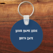 Zodiac Capricorn Anpassen von Name, Datum Schlüsselanhänger (Rückseite)