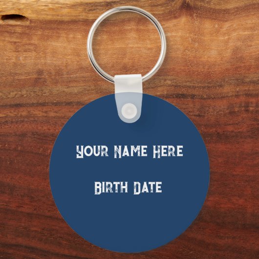 Zodiac Capricorn Anpassen von Name, Datum Schlüsselanhänger (Rückseite)