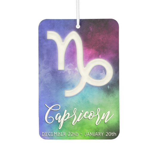 Zodiac: Capricorn-Daten Autolufterfrischer (Vorderseite)