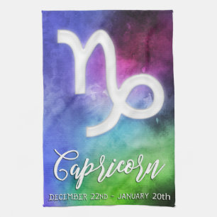 Zodiac: Capricorn-Daten Geschirrtuch