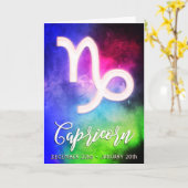 Zodiac: Capricorn-Daten Karte (Gelbe Blume)