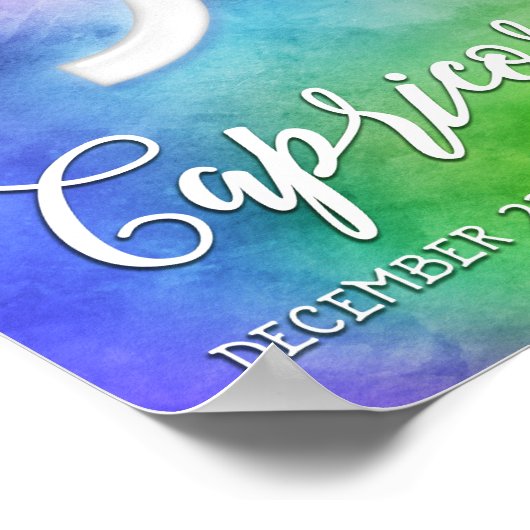 Zodiac: Capricorn-Daten Poster (Ecke)