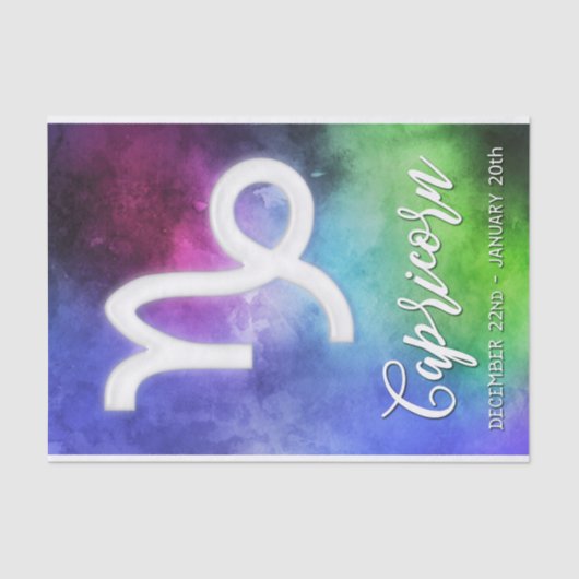 Zodiac: Capricorn-Daten Seidenpapier (Vorderseite)