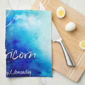 Zodiac: Capricorn-Eigenschaften Geschirrtuch (Viertel Falte)