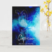 Zodiac: Capricorn-Eigenschaften Karte (Gelbe Blume)