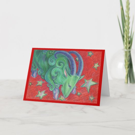 Zodiac Capricorn Grüße Karte (Vorderseite)