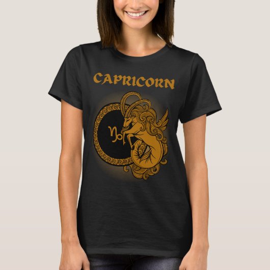 Zodiac Capricorn im Mittelalter T-Shirt (Vorderseite)