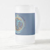 Zodiac Capricorn mit Namen Mattglas Bierglas (VorderseiteRechts)