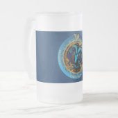 Zodiac Capricorn mit Namen Mattglas Bierglas (Vorderseite Links)