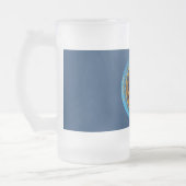 Zodiac Capricorn mit Namen Mattglas Bierglas (Links)