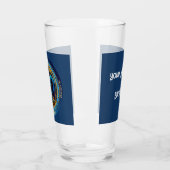 Zodiac Capricorn mit Namen und DOB Beer Glas (Links)