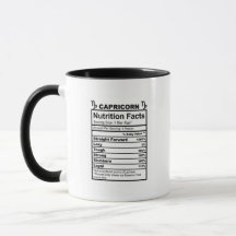 Zodiac Capricorn Nutrition Fakte Tasse
