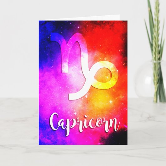Zodiac : Capricorn Space Candy Karte (Vorderseite)