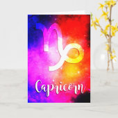 Zodiac : Capricorn Space Candy Karte (Gelbe Blume)