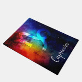 Zodiac: Capricorn Space Rainbow Fußmatte (Schrägansicht)