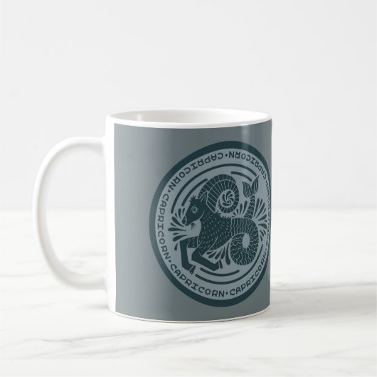 Zodiac Capricorn Symbol Coffee Tasse (Links)