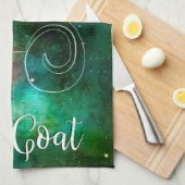 Zodiac: Capricorn 'The Goat' Geschirrtuch (Viertel Falte)
