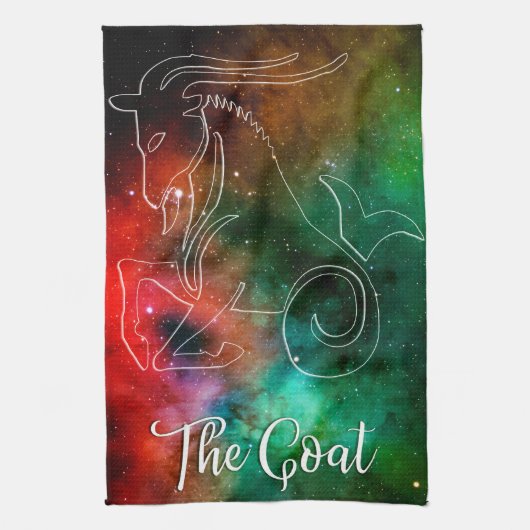 Zodiac: Capricorn 'The Goat' Geschirrtuch (Vertikal)