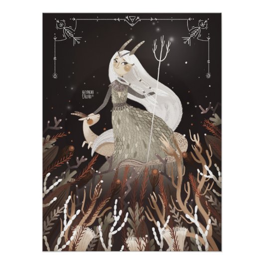 Zodiac Capricorn von Alexandra Dikaia Poster (Vorderseite)