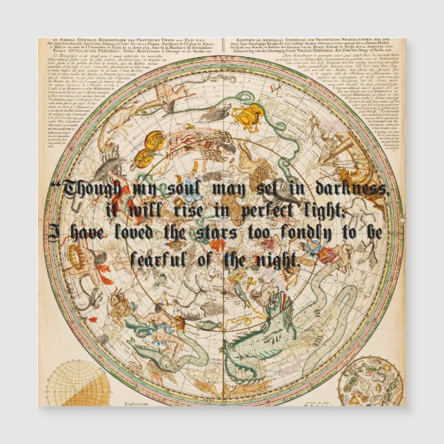 Zodiac Celestial Karte Astrologie Sterne Zitat Kun (Vorderseite)